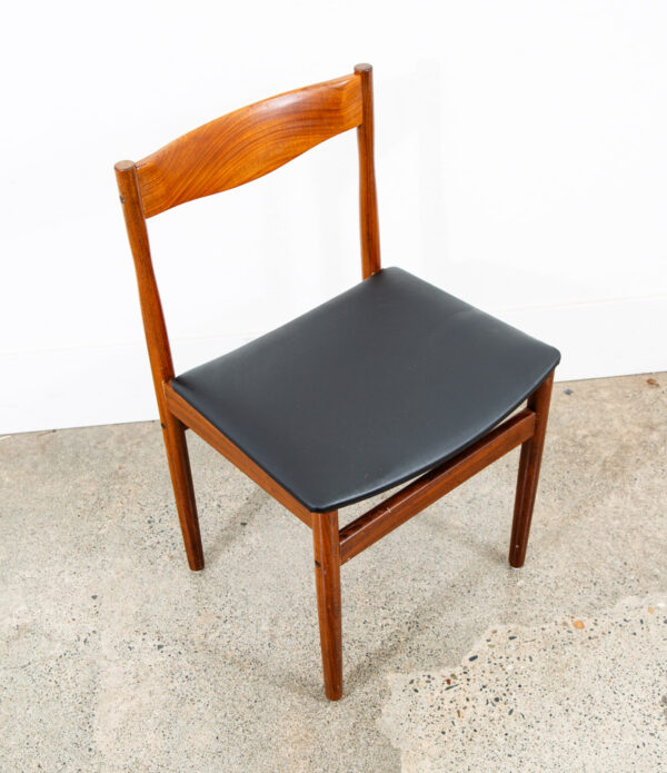 Mid Century Danish Modern Dining Chair Solid Teak G plan Larsen Vintage Denmark