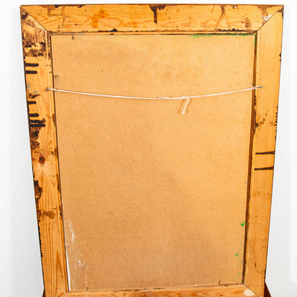 Mid Century Modern Acrylic Painting on Canvas Original Art Abstracted Piece Framed - Image 10