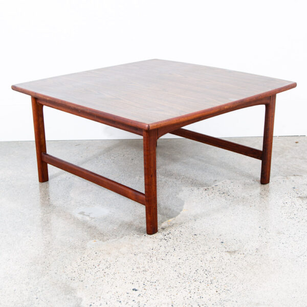 Mid Century Danish Modern Side Table End Square Walnut Dux Sweden vintage Mcm