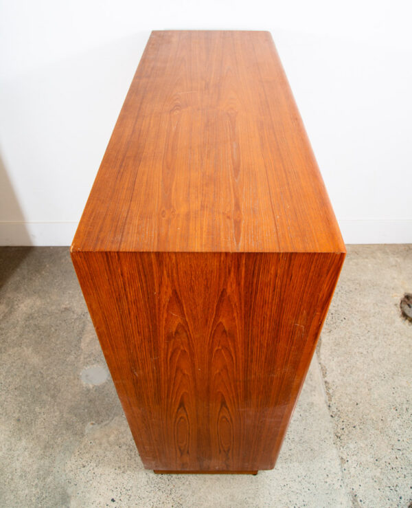 Mid Century Danish Modern Gentlemans Chest Dresser Art Furn 13 Drawer Teak Shelf - Image 5