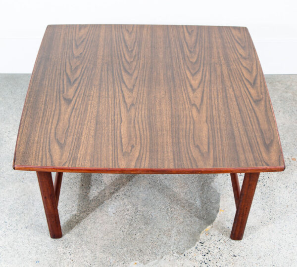 Mid Century Danish Modern Side Table End Square Walnut Dux Sweden vintage Mcm - Image 6