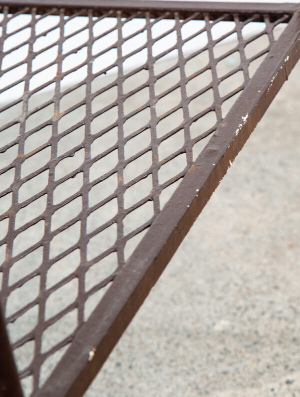 Mid Century Modern Side Tables Rectangular Wrought Iron Glass Black End Two Mcm - Image 7