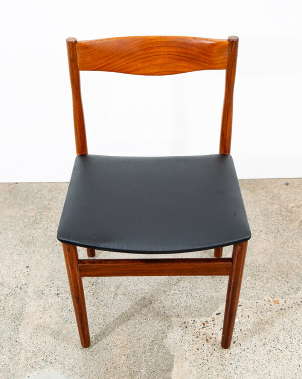 Mid Century Danish Modern Dining Chair Solid Teak G plan Larsen Vintage Denmark - Image 4