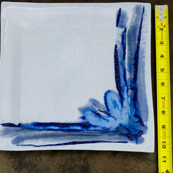 Mid Century Modern Studio Art Ceramic Dipped Glazed Serving Setting Plate Square - Image 12