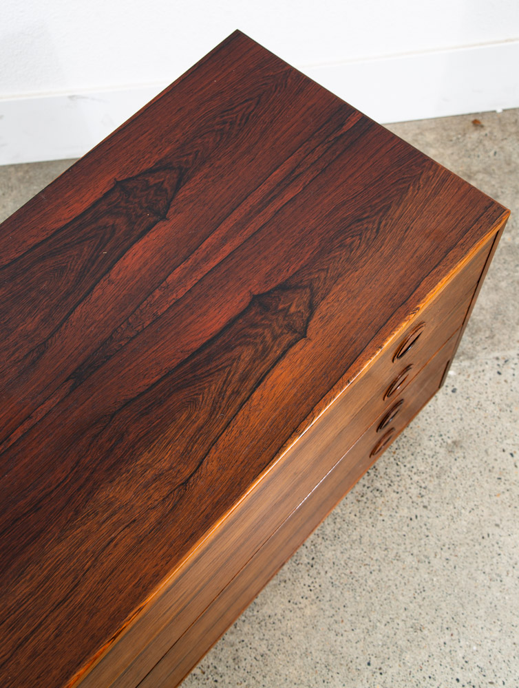 Mid Century Danish Modern Wall Unit Cabinet 4 Drawers Dresser Rosewood HG Mcm - Image 10