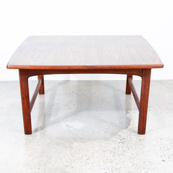 Mid Century Danish Modern Side Table End Square Walnut Dux Sweden vintage Mcm - Image 2