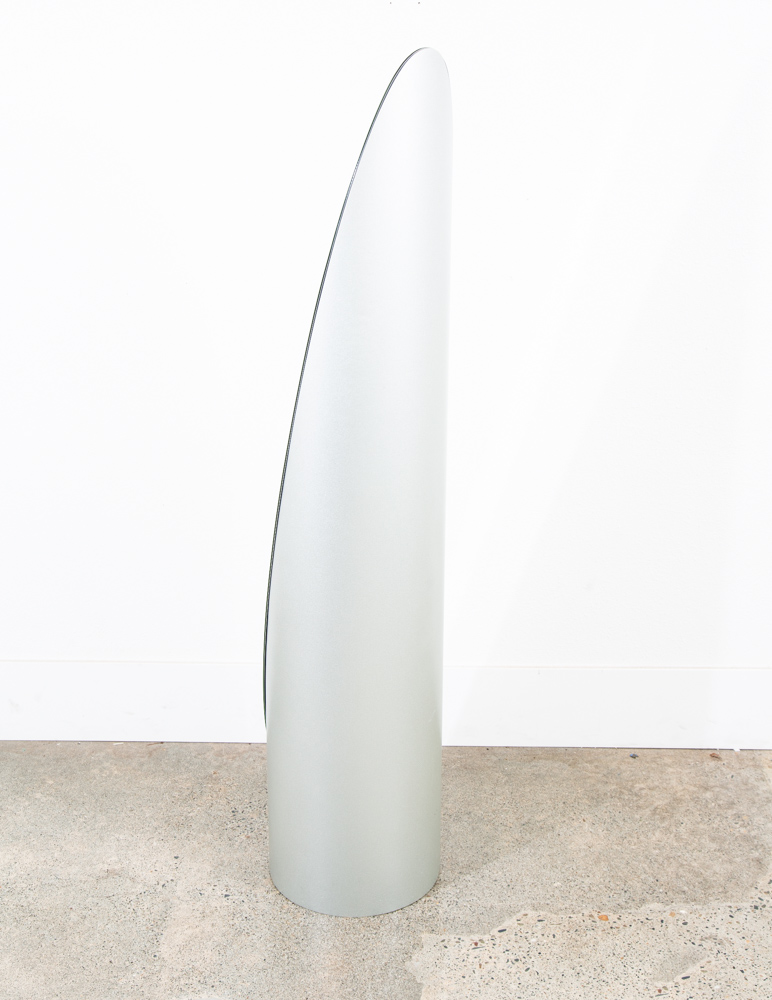 Mid Century Modern Mirror 1980s Gaia Lipstick Floor Vintage Round Roger Lecal - Image 3