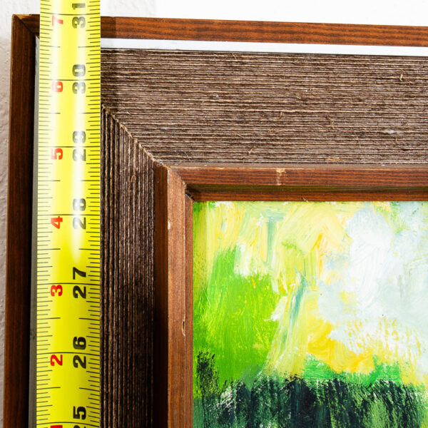 Mid Century Modern Acrylic Painting on Canvas Original Art Abstracted Piece Framed - Image 12