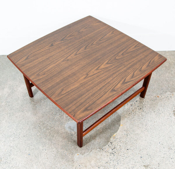 Mid Century Danish Modern Side Table End Square Walnut Dux Sweden vintage Mcm - Image 10