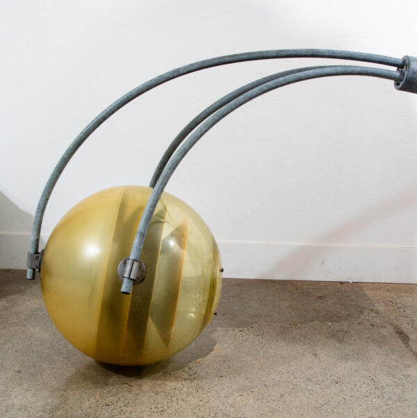 Mid Century Danish Modern Light Set Architectural Industrial Outdoor Orb Metal 2 - Image 3