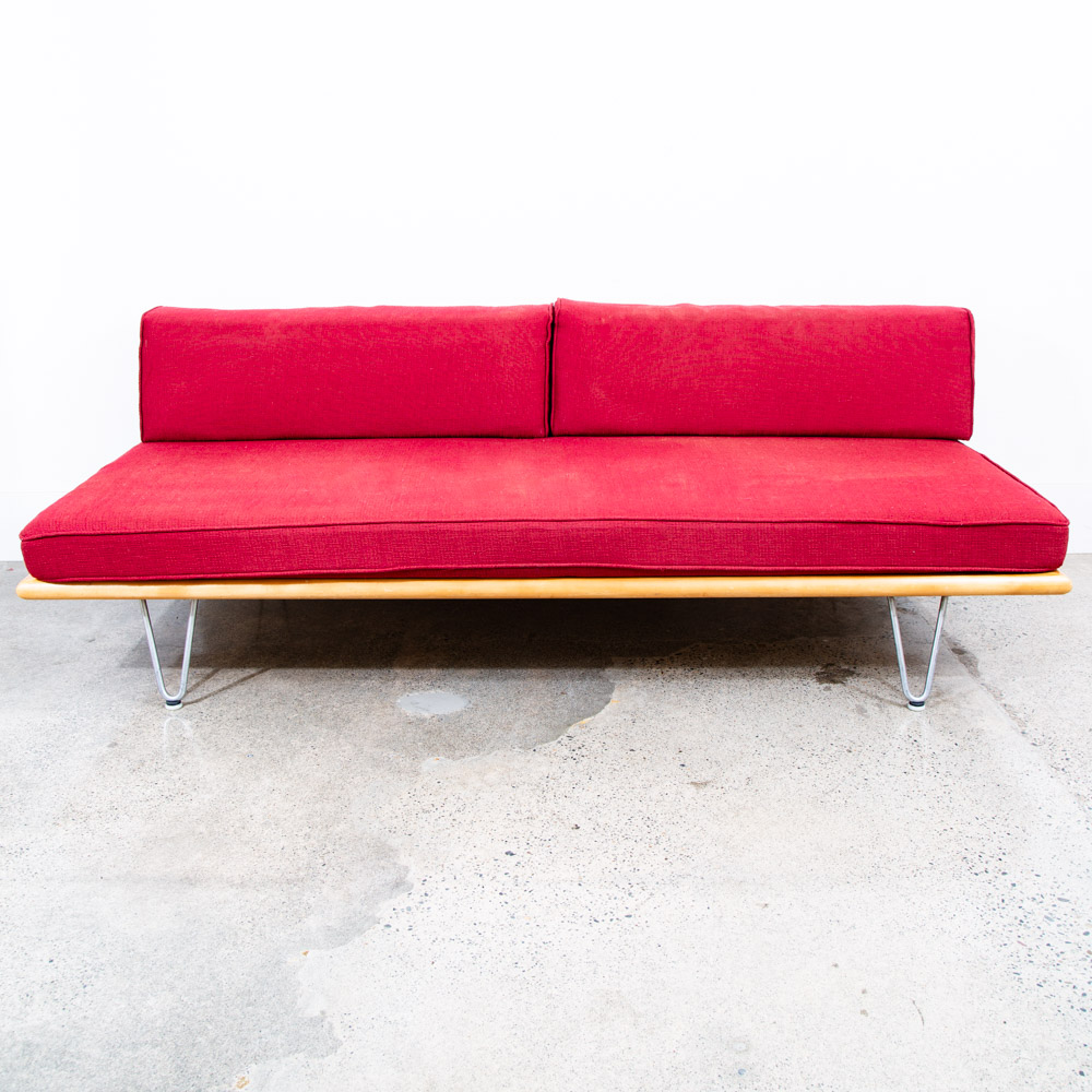 Mid Century Danish Modern Daybed Sofa George Nelson Primavera Herman Miller Red - Image 2