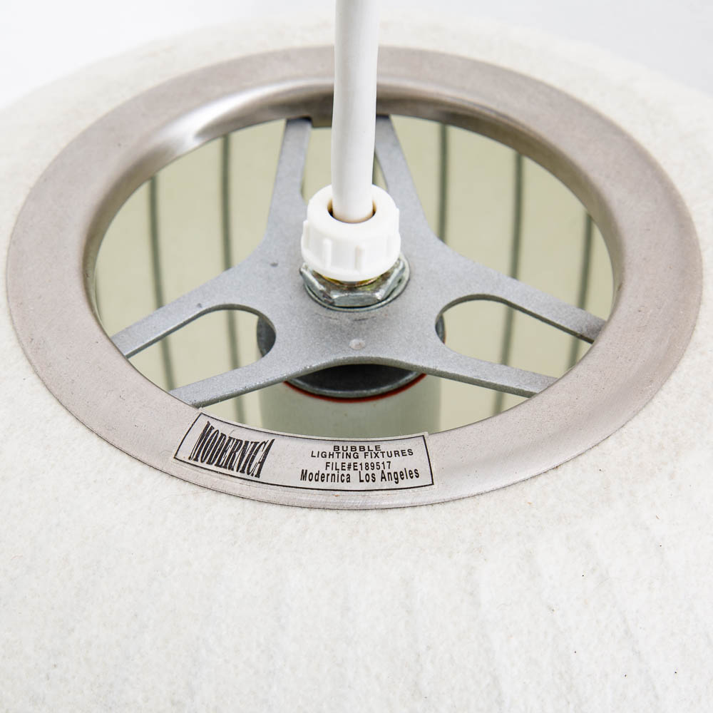 Mid Century Modern Modernica Bubble Light Pendant Lamp White George Nelson Mcm - Image 3