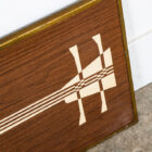 Mid Century Modern Clock Walnut Wall Wood White Guitar Music Key Mcm Rectangular - Image 9