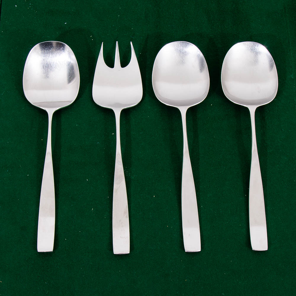 Mid Century Modern Lauffer Bedford Flatware Holland Don Wallace Casserole Flatware