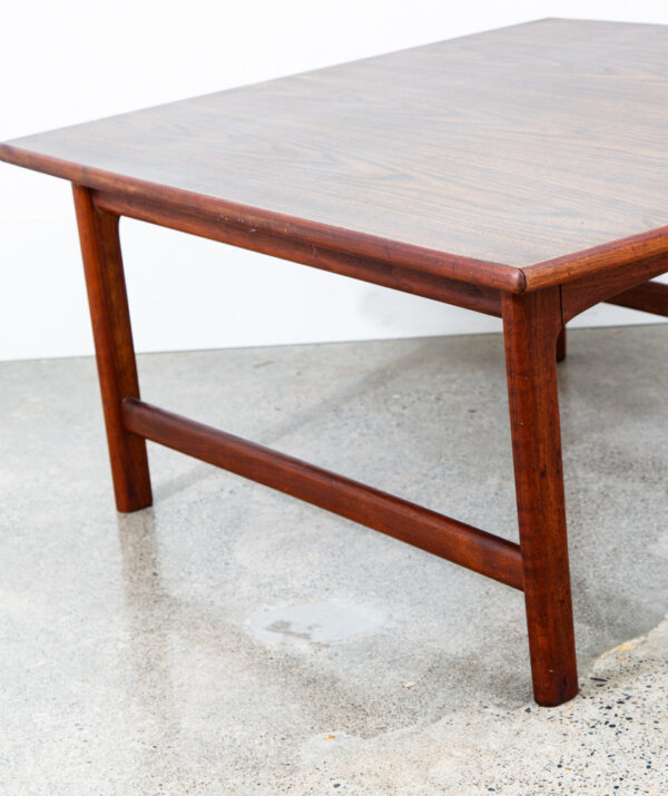 Mid Century Danish Modern Side Table End Square Walnut Dux Sweden vintage Mcm - Image 9