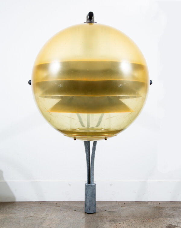 Mid Century Danish Modern Light Set Architectural Industrial Outdoor Orb Metal 2 - Image 6
