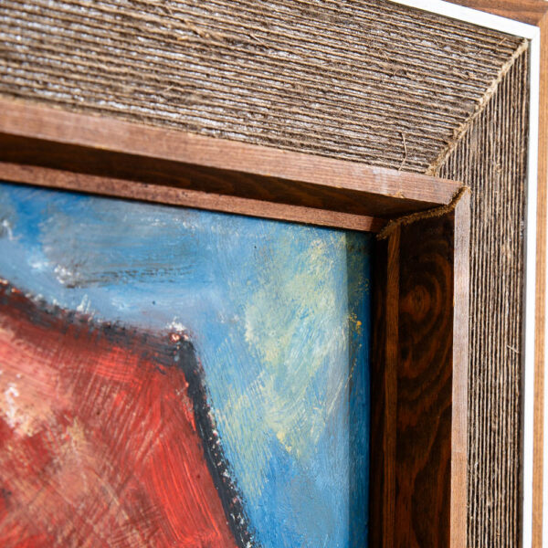 Mid Century Modern Acrylic Painting on Canvas Original Art Abstracted Piece Framed - Image 8