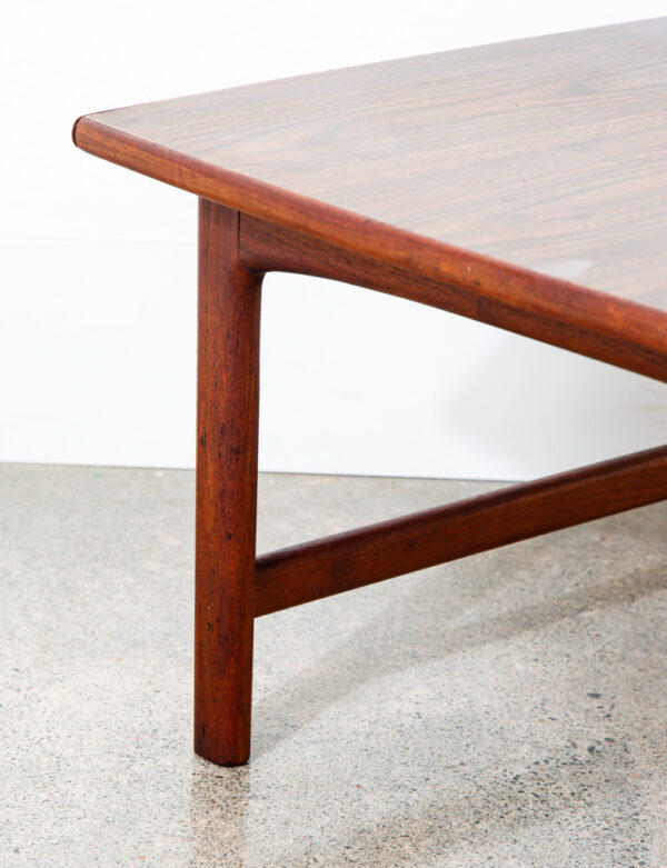 Mid Century Danish Modern Side Table End Square Walnut Dux Sweden vintage Mcm - Image 7