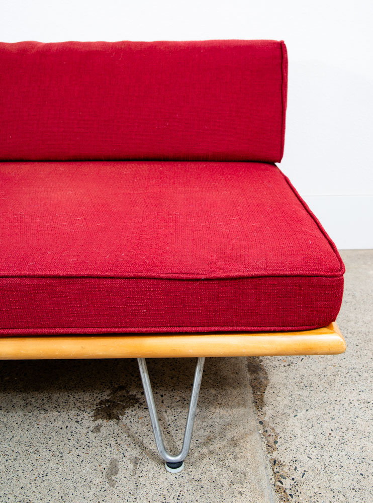 Mid Century Danish Modern Daybed Sofa George Nelson Primavera Herman Miller Red - Image 11