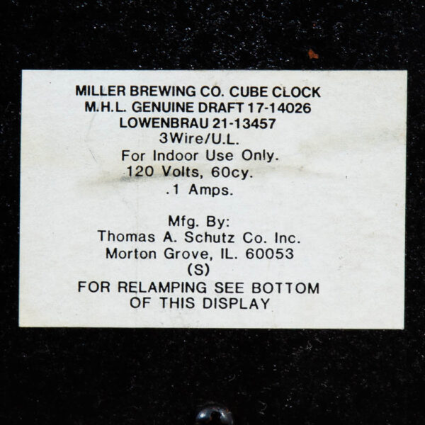 Vintage Collectable Miller High Life Light Up Desk Clock Tabletop Parts / Repair - Image 5