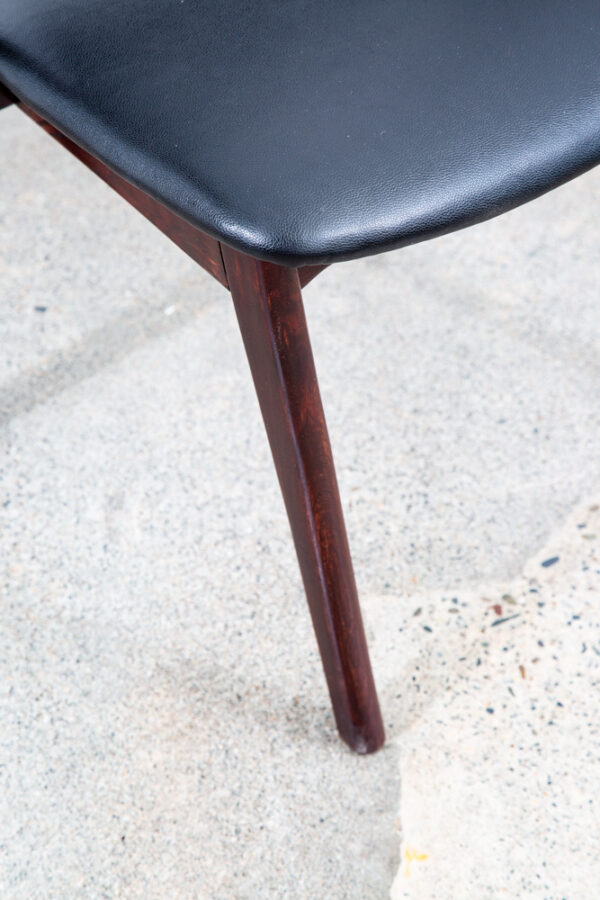 Mid Century Danish Modern Side Chair Easy Lounge Erik Kirkgaard Black Armchair - Image 10