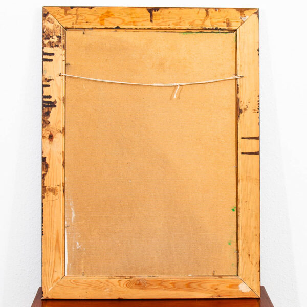 Mid Century Modern Acrylic Painting on Canvas Original Art Abstracted Piece Framed - Image 4