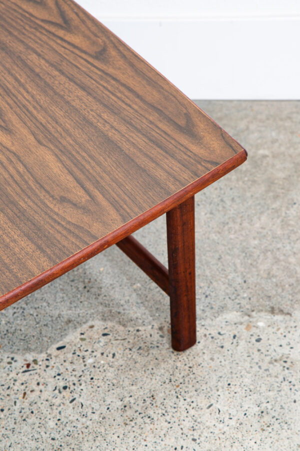 Mid Century Danish Modern Side Table End Square Walnut Dux Sweden vintage Mcm - Image 8