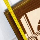 Mid Century Modern Clock Walnut Wall Wood White Guitar Music Key Mcm Rectangular - Image 7