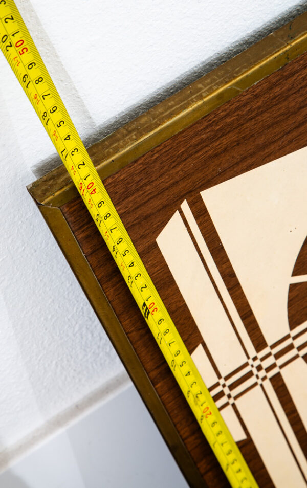 Mid Century Modern Clock Walnut Wall Wood White Guitar Music Key Mcm Rectangular - Image 7
