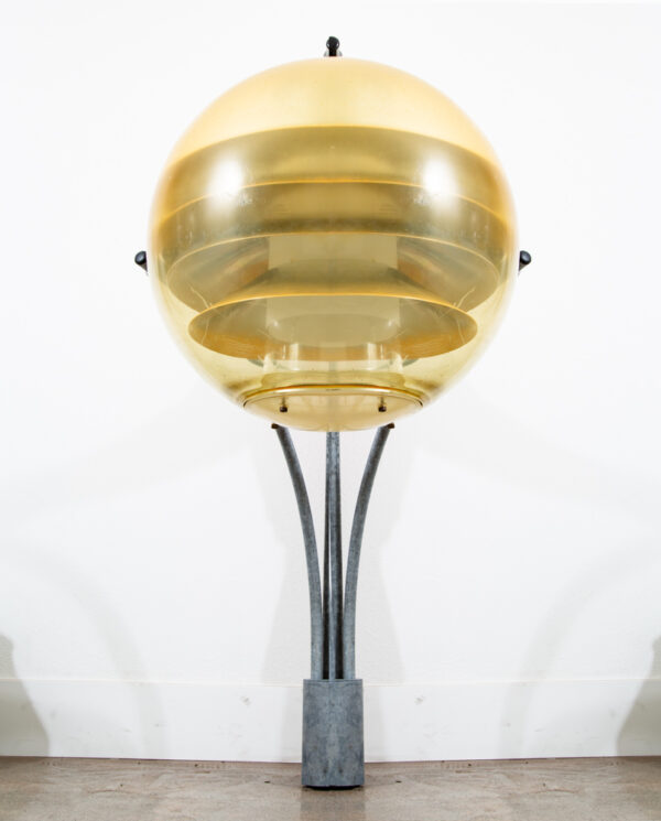 Mid Century Danish Modern Light Set Architectural Industrial Outdoor Orb Metal 2 - Image 2