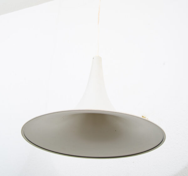 Mid Century Danish Modern Pendant Lamp Light Fog Morup White Hanging Denmark VG - Image 6