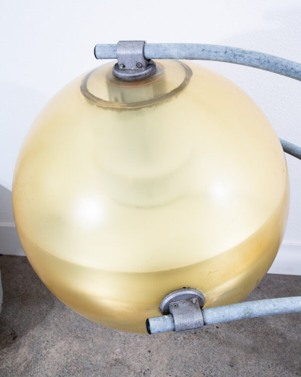 Mid Century Danish Modern Light Set Architectural Industrial Outdoor Orb Metal 2 - Image 9