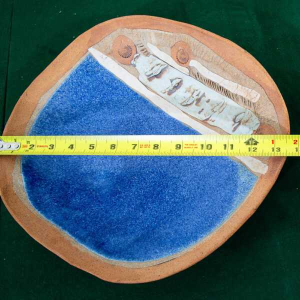 Mid Century Modern American Earthware Art Pottery Plate Studio Ceramic Glazed - Image 4