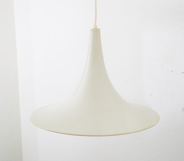 Mid Century Danish Modern Pendant Lamp Light Fog Morup White Hanging Denmark VG - Image 8