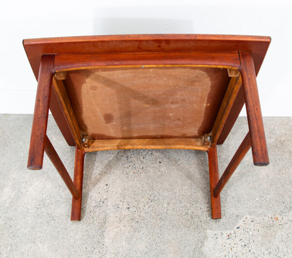 Mid Century Danish Modern Side Table End Square Walnut Dux Sweden vintage Mcm - Image 4