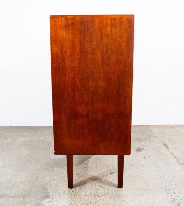 Mid Century Danish Modern Credenza Highboard Bar Sideboard Denmark Teak Drawers - Image 3