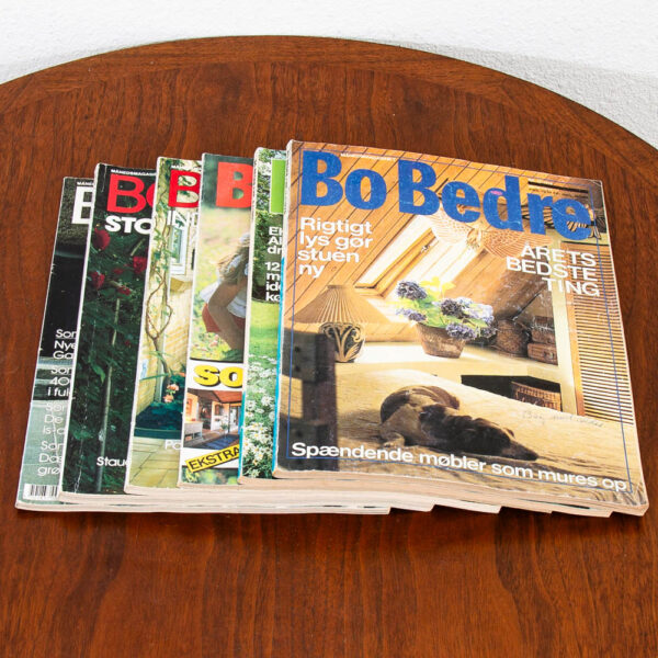 Mid Century Modern Magazines Lot 6 Bo Bedre Interior Design 1979-1988 Danish