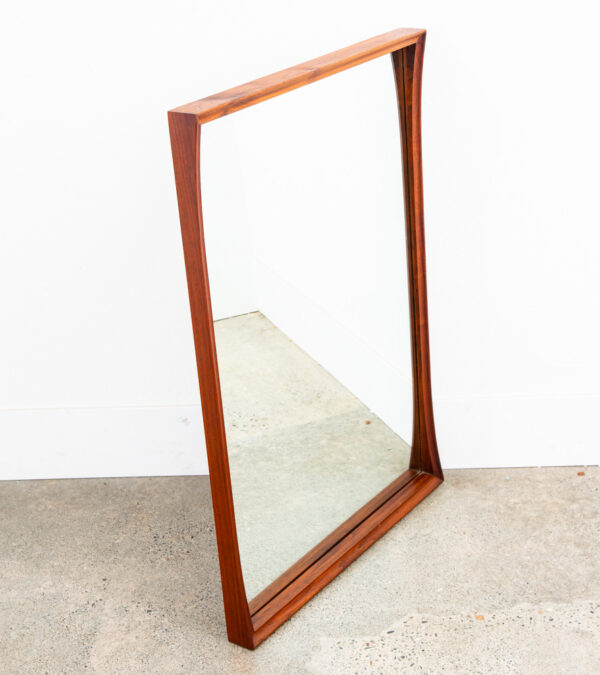 Mid Century Modern Mirror Wall Hanging Dillingham Vanity Solid Walnut 41.5x29.5 - Image 3
