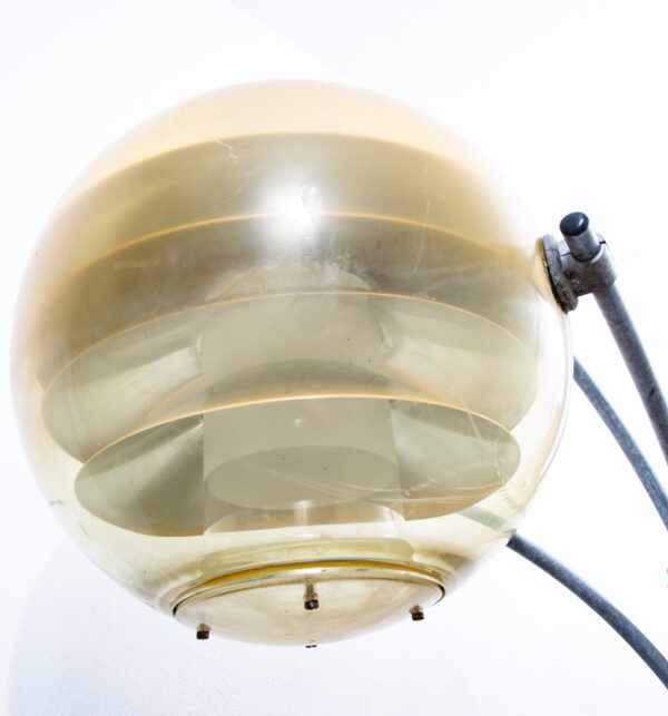Mid Century Danish Modern Light Set Architectural Industrial Outdoor Orb Metal 2 - Image 5