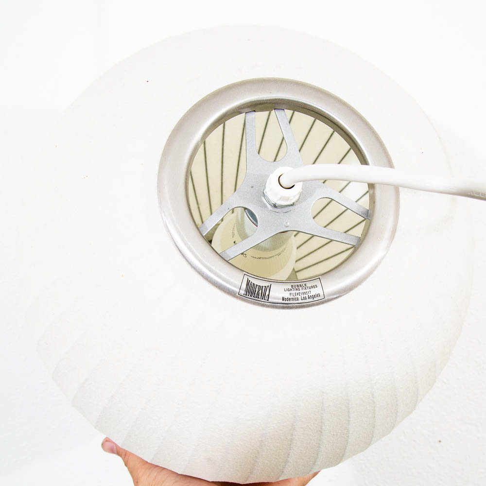 Mid Century Modern Modernica Bubble Light Pendant Lamp White George Nelson Mcm - Image 4