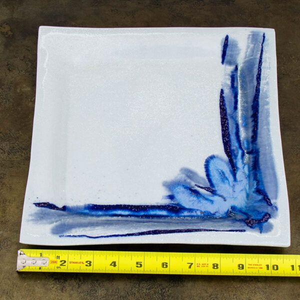 Mid Century Modern Studio Art Ceramic Dipped Glazed Serving Setting Plate Square - Image 11