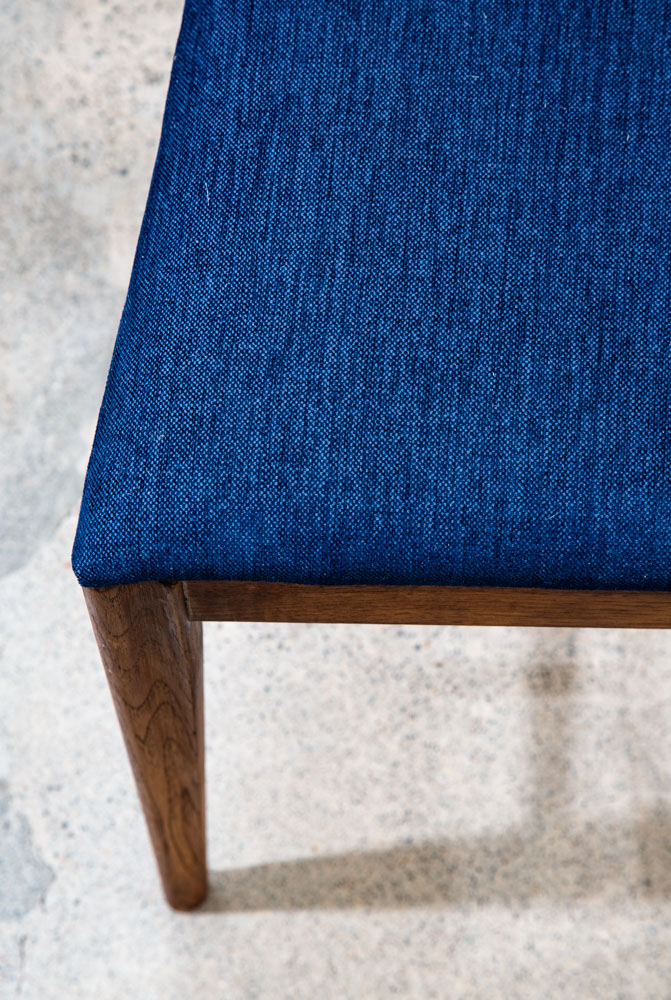 Mid Century Modern Dining Chairs Set 6 Broyhill Back Blue Lenoir Chair Brasilia - Image 12