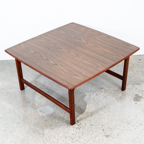Mid Century Danish Modern Side Table End Square Walnut Dux Sweden vintage Mcm - Image 3