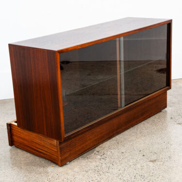 Mid Century Danish Modern Wall Unit Cabinet Glass Doors Rosewood Mcm HG Modular