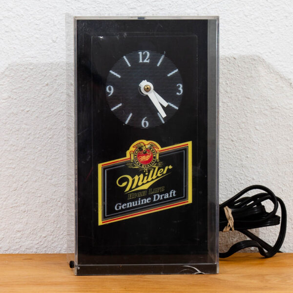 Vintage Collectable Miller High Life Light Up Desk Clock Tabletop Parts / Repair - Image 2