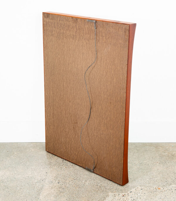 Mid Century Modern Mirror Wall Hanging Dillingham Vanity Solid Walnut 41.5x29.5 - Image 4