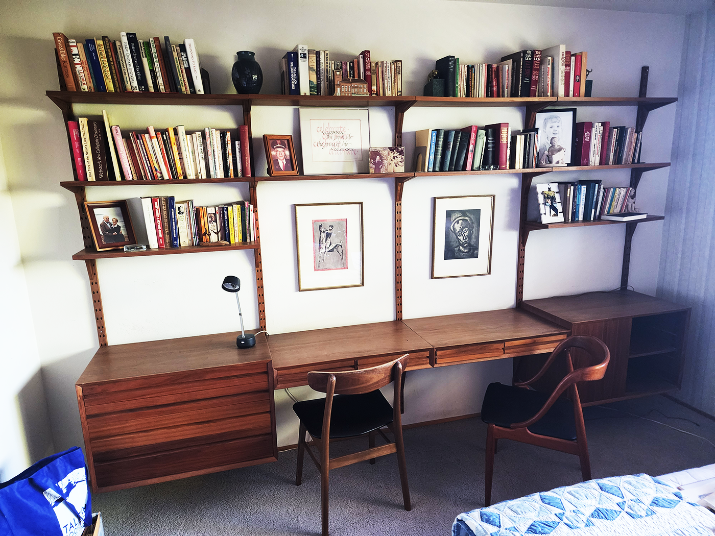 Mid Century Danish Modern Wall Unit Poul Cadovius Cado System Teak 4 Bay Modular - Image 2