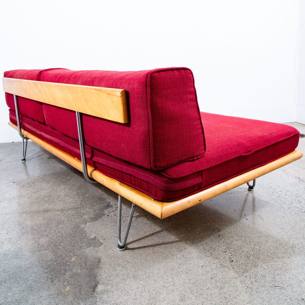 Mid Century Danish Modern Daybed Sofa George Nelson Primavera Herman Miller Red - Image 5