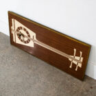 Mid Century Modern Clock Walnut Wall Wood White Guitar Music Key Mcm Rectangular - Image 3