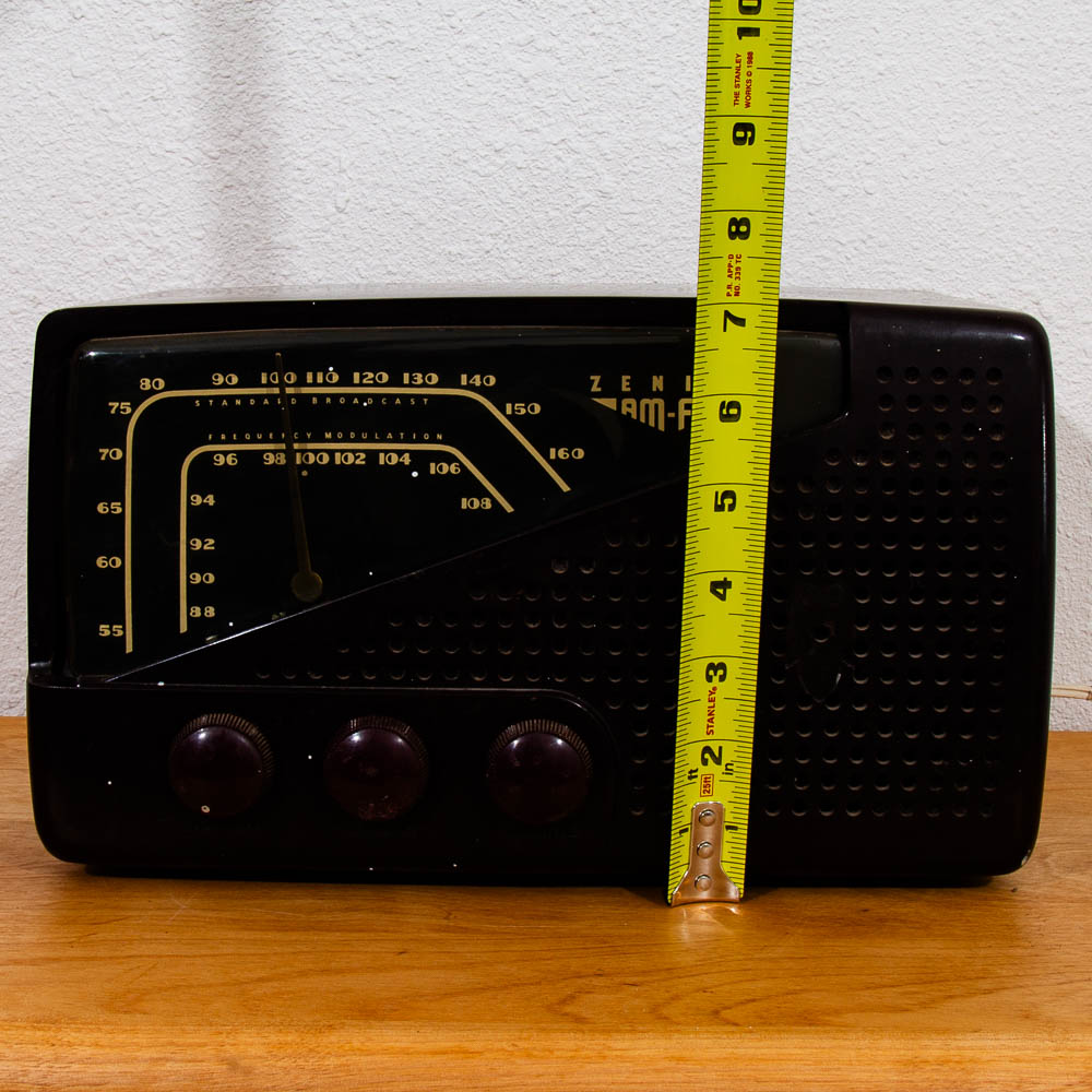Mid Century Modern Radio Zenith Radio Tube Armstrong System AM-FM R721 Bakelite - Image 12